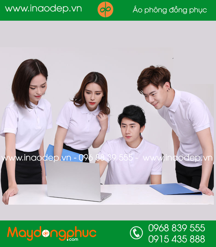 Áo phông đồng phục màu trắng